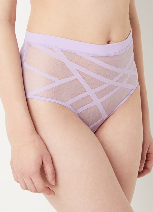 Marlies Dekkers The Illusionist high waisted slip van mesh - voorkant 3 lila