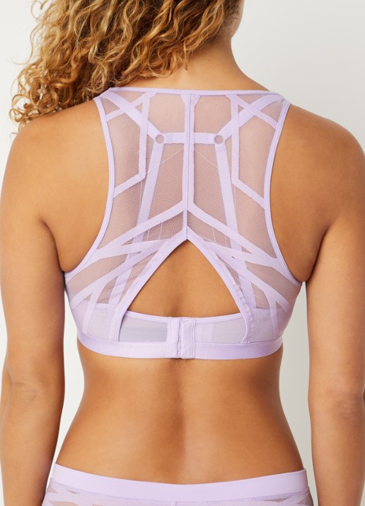 Marlies Dekkers The Illusionist push-up bh met overlay van mesh - achterkant 3 lila