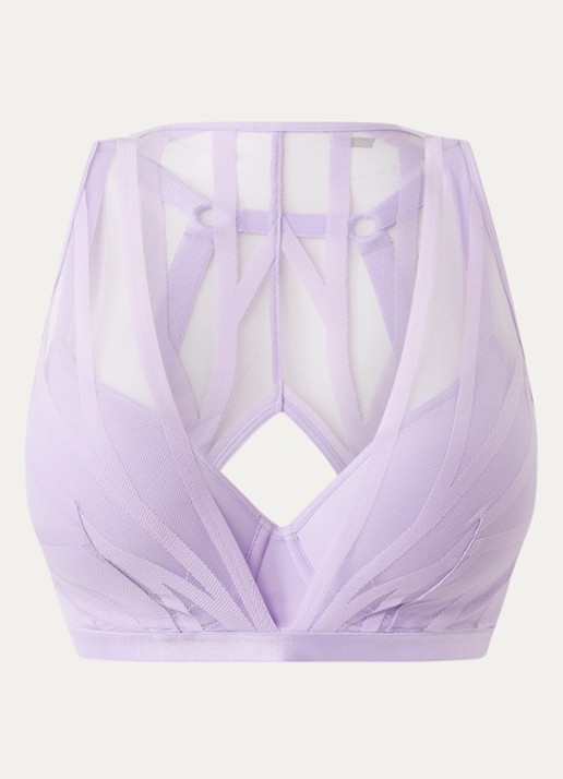 Marlies Dekkers The Illusionist voorgevormde bh met overlay van mesh - voorkant 4 lila
