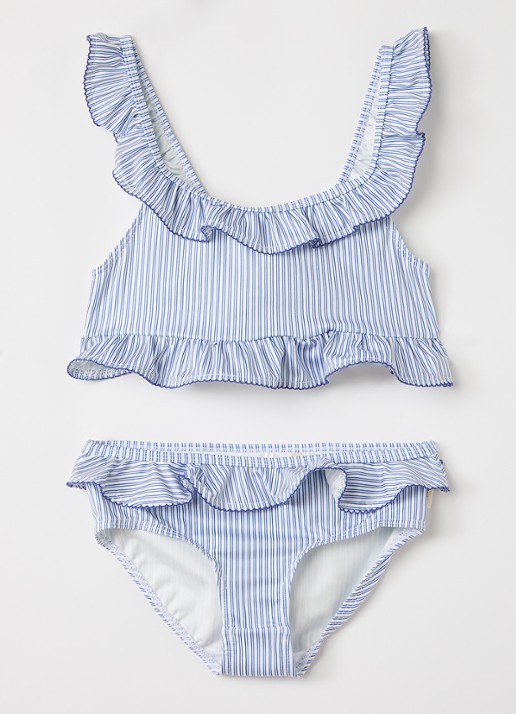 MarMar COPENHAGEN Bikiniset met ruches en streepprint