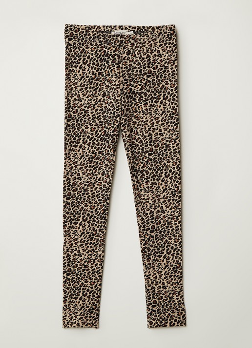 MarMar COPENHAGEN Leo legging met panterprint - voorkant beige