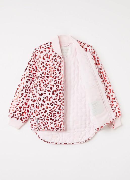 MarMar COPENHAGEN Orry bomberjack met panterprint - detail roze