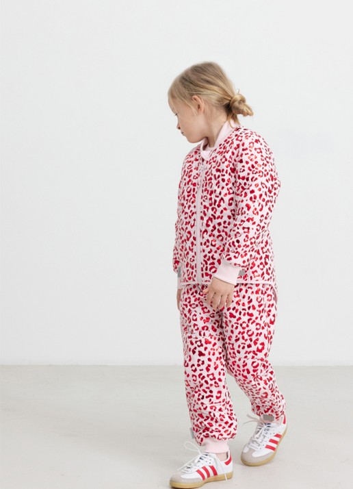 MarMar COPENHAGEN Orry bomberjack met panterprint - voorkant 4 roze