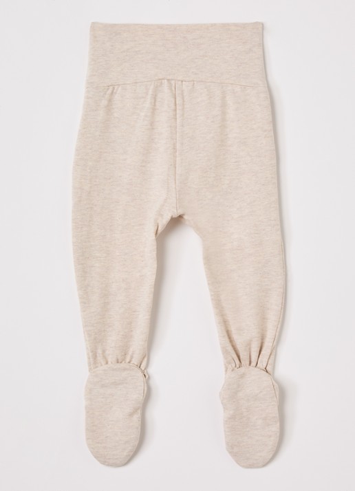 MarMar COPENHAGEN Pixa tapered fit babybroek in  katoenblend  - voorkant 3 beige