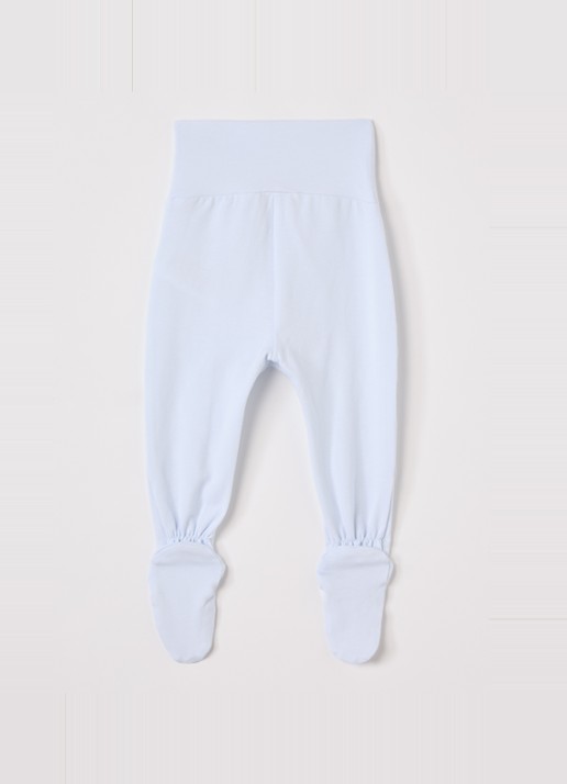 MarMar COPENHAGEN Pixa tapered fit babybroek in  katoenblend  - voorkant 2 lichtblauw