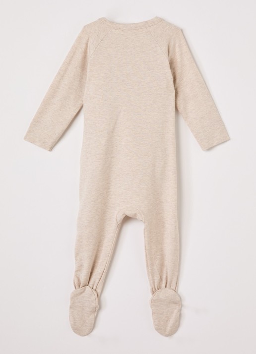 MarMar COPENHAGEN Rubetta babypak met overslag in  katoenblend - achterkant beige