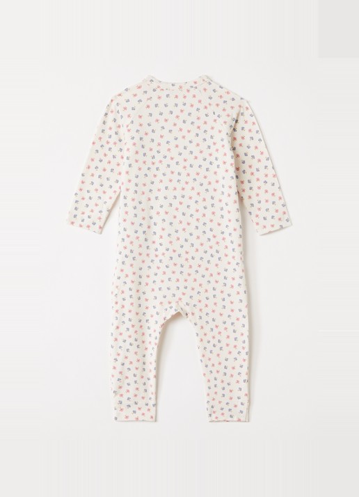 MarMar COPENHAGEN Rula babypak met bloemenprint - voorkant 2 gebroken wit