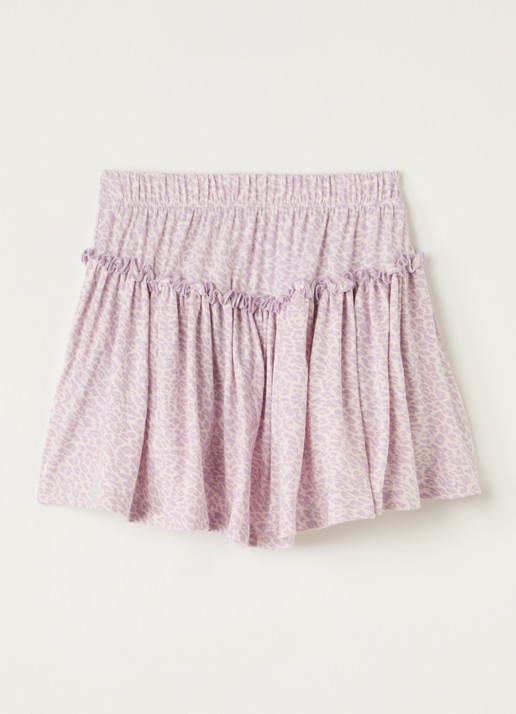 MarMar COPENHAGEN Sylvia rok met panterprint - voorkant 3 lila
