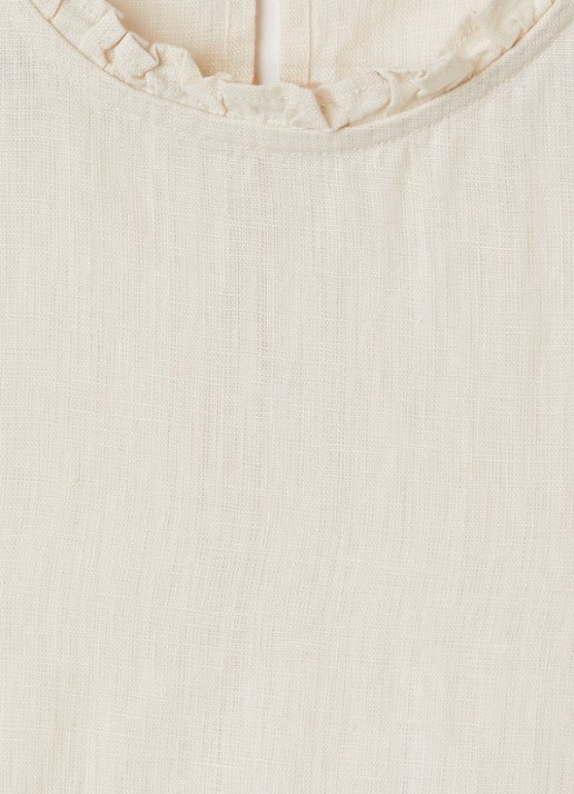 MarMar COPENHAGEN Tirra top van linnen - detail 4 beige