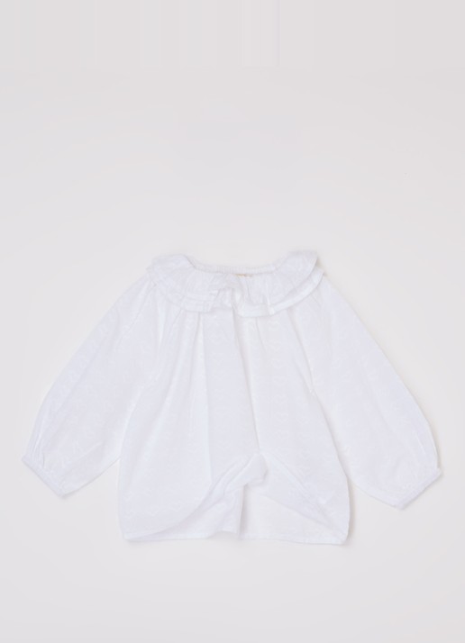 MarMar COPENHAGEN Tonella tuniek met borduring - detail 2 wit