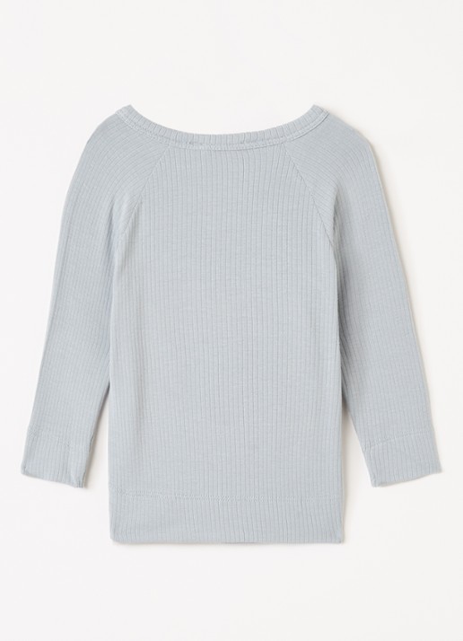 MarMar COPENHAGEN Tuti longsleeve met stretch - voorkant 2 staalblauw