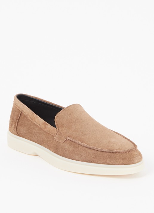 Mason Garments Amalfi loafer van suède  - voorkant 4 bruin