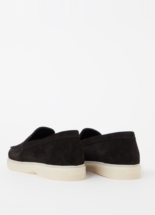 Mason Garments Amalfi slip-on van suède - detail 3 zwart