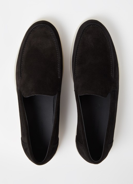 Mason Garments Amalfi slip-on van suède - detail 4 zwart