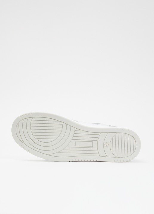 Mason Garments Matera sneaker van leer met suède details - detail 3 wit
