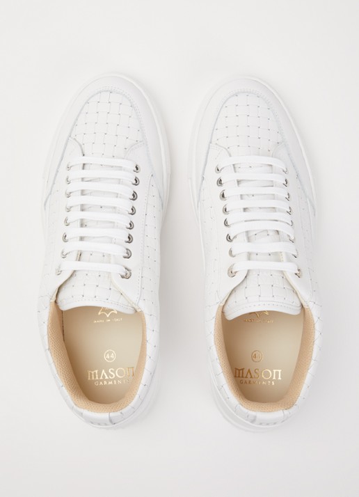 Mason Garments Tia Bardolino sneaker van leer - detail 4 gebroken wit