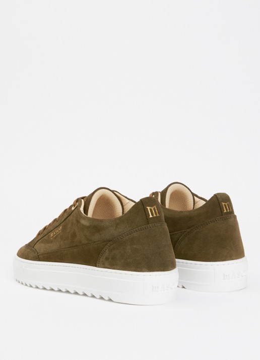 Mason Garments Tia Corporativo sneaker van suède - achterkant 5 bronsgroen