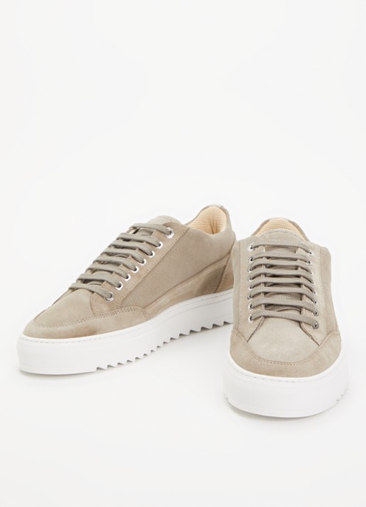 Mason Garments Tia Cubicoli sneaker van suède - detail zand