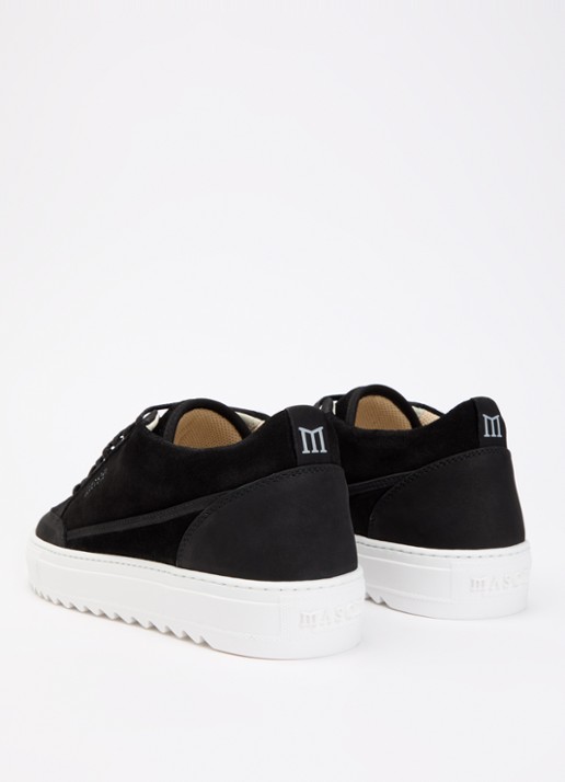 Mason Garments Tia Miscuglio sneaker van suède met details van nubuck - achterkant zwart