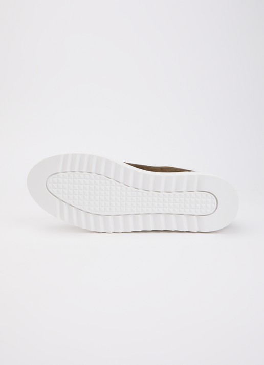 Mason Garments Tia Miscuglio sneaker van suède met details van nubuck - detail 4 bronsgroen
