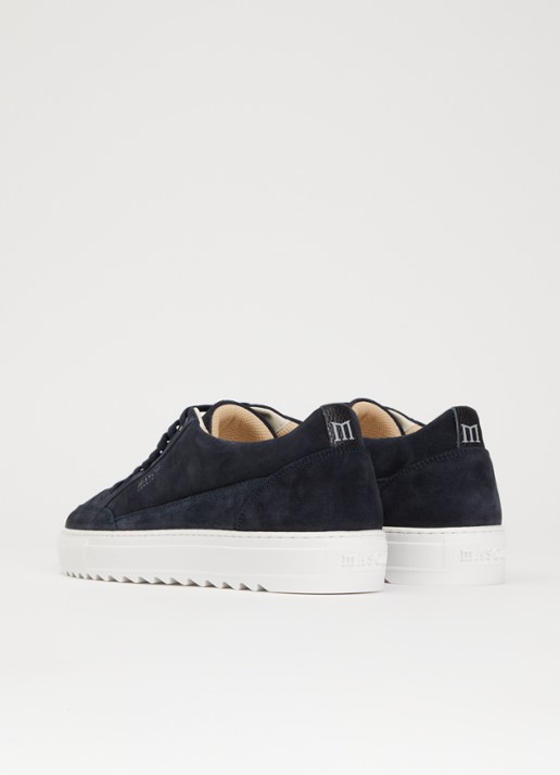 Mason Garments Tia Nativo sneaker van suède - achterkant donkerblauw