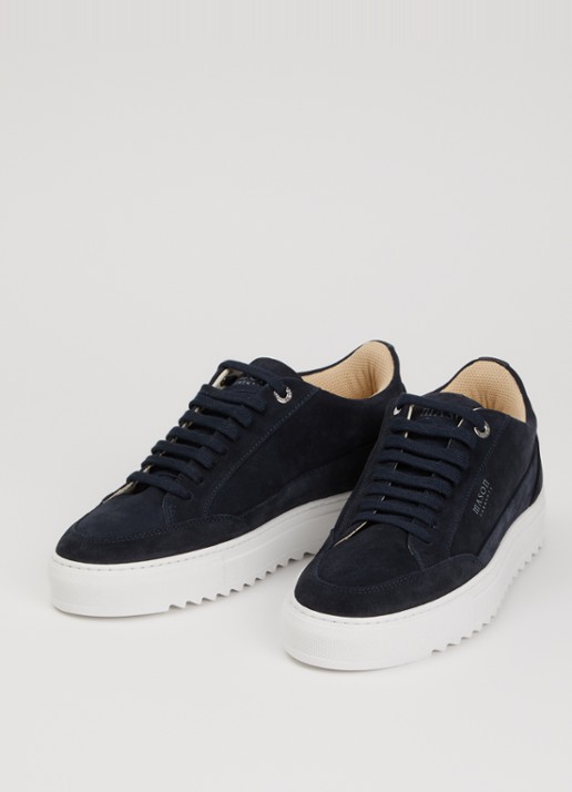 Mason Garments Tia Nativo sneaker van suède - detail 2 donkerblauw
