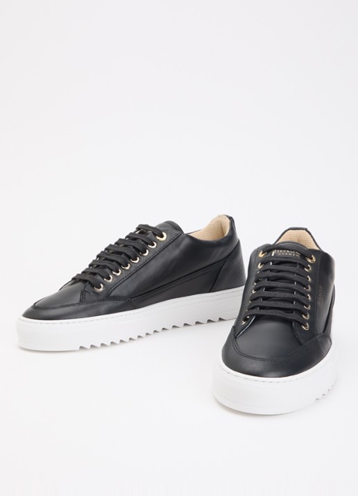 Mason Garments Tia Semplice sneaker van leer - detail zwart