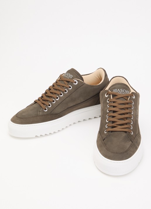 Mason Garments Tia sneaker van leer - detail 3 groen