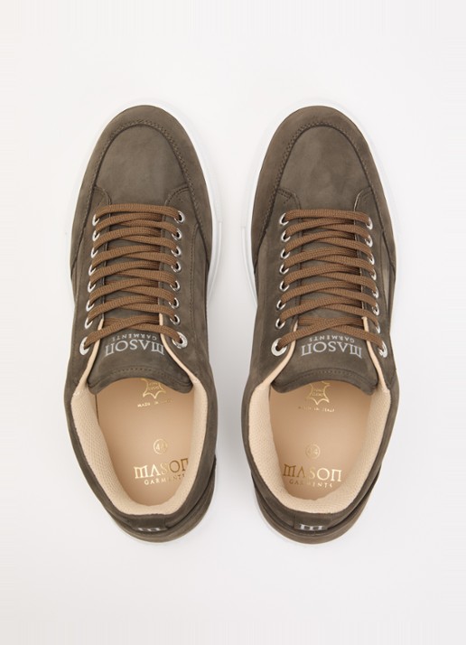Mason Garments Tia sneaker van leer - detail 4 groen