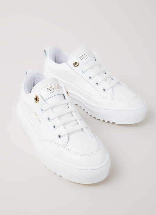 Mason Garments Tia sneaker van leer - detail 2 wit