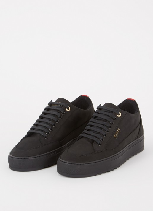 Mason Garments Tia sneaker van nubuck - detail 3 zwart