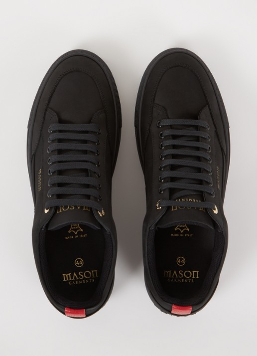 Mason Garments Tia sneaker van nubuck - detail 4 zwart