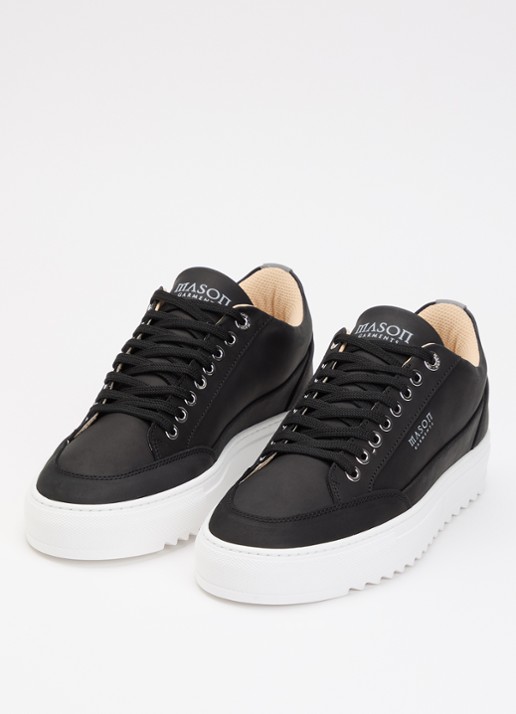 Mason Garments Tia  sneaker van nubuck - detail 2 zwart