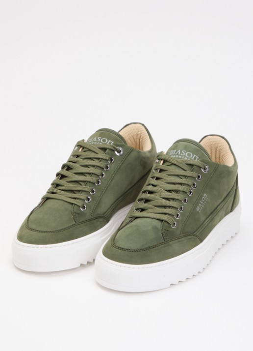 Mason Garments Tia  sneaker van nubuck - detail 2 groen
