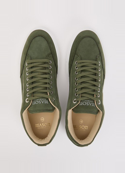 Mason Garments Tia  sneaker van nubuck - detail 3 groen