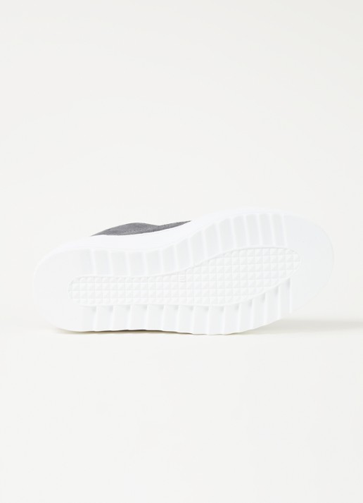 Mason Garments Tia sneaker van suède met leren details - detail 2 antraciet