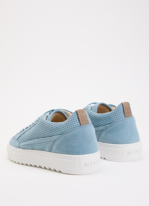 Mason Garments Tia sneaker van suède - achterkant 5 lichtblauw