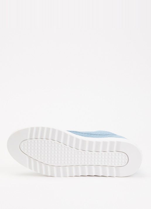 Mason Garments Tia sneaker van suède - detail 4 lichtblauw