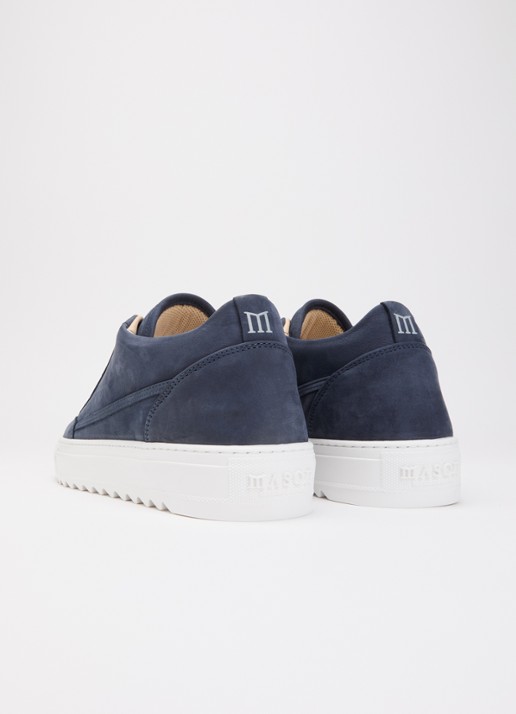 Mason Garments Tia Sollevamento sneaker van nubuck - achterkant 5 donkerblauw