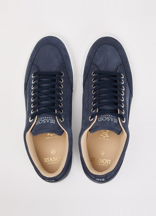 Mason Garments Tia Sollevamento sneaker van nubuck - detail 2 donkerblauw