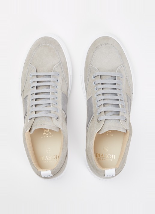 Mason Garments Tia Sport sneaker van suède - detail 3 grijs