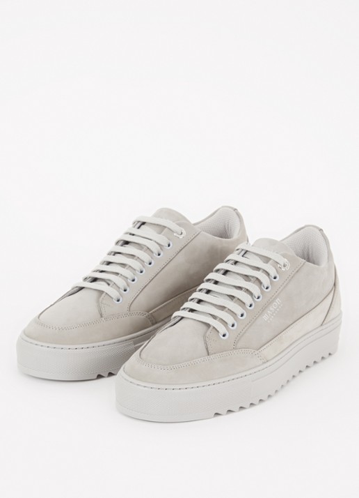 Mason Garments Tia Tonale sneaker van nubuck  - detail 3 lichtgrijs
