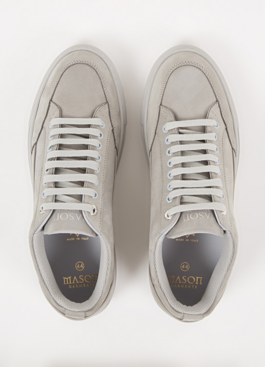 Mason Garments Tia Tonale sneaker van nubuck  - detail 4 lichtgrijs