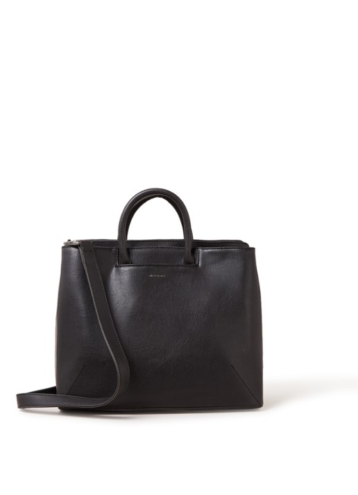 Matt & Nat Vintage Kintla handtas van vegan leer - voorkant zwart