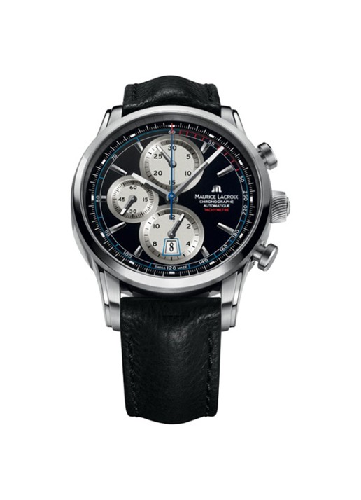 Maurice Lacroix Pontos Automaat Chronograaf horloge PT6288-SS001-330-2 - voorkant zilver