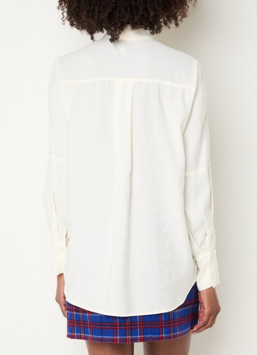 Max & Co Avde blouse met borstzakken - achterkant 4 ivoor