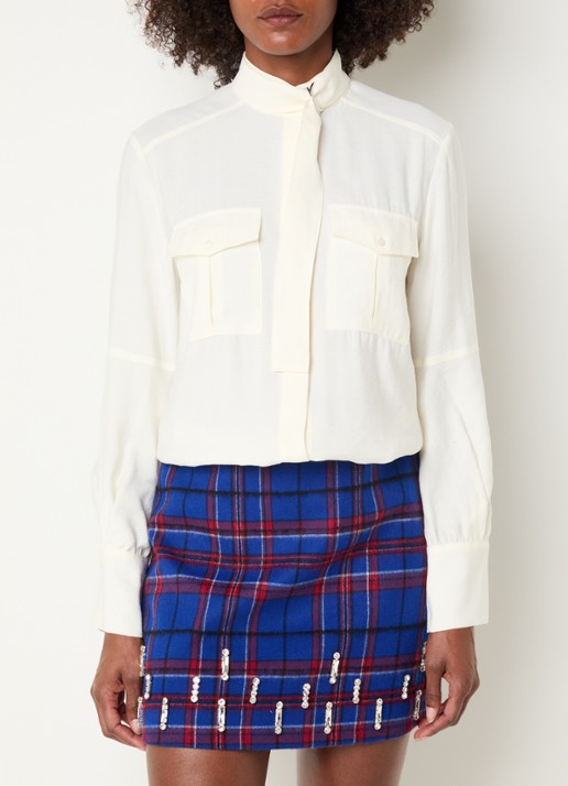 Max & Co Avde blouse met borstzakken