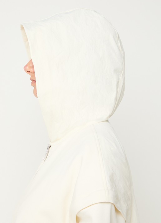 Max & Co Bavero sweatvest met capuchon - detail 5 gebroken wit