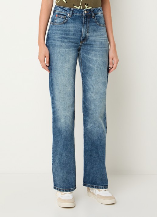 Max & Co Cablo high waist wide leg jeans met medium wassing