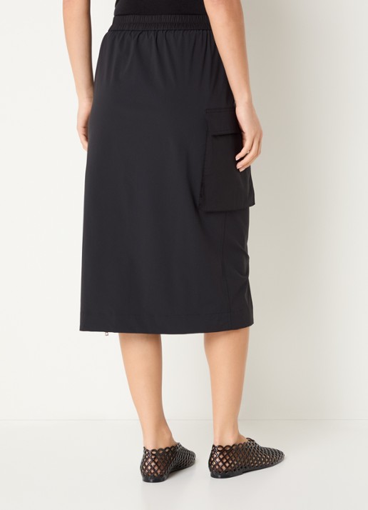 Max & Co Calco midi rok met klepzak - achterkant zwart